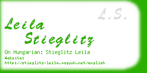 leila stieglitz business card